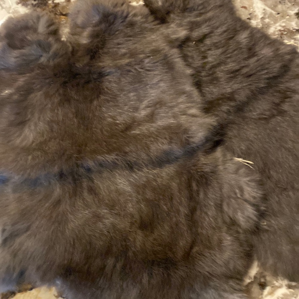 2 Rabbits furs, both approx 17” long, brown, great shape